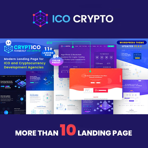 Cryptico – ICO Crypto Landing & Cryptocurrency WordPress Theme